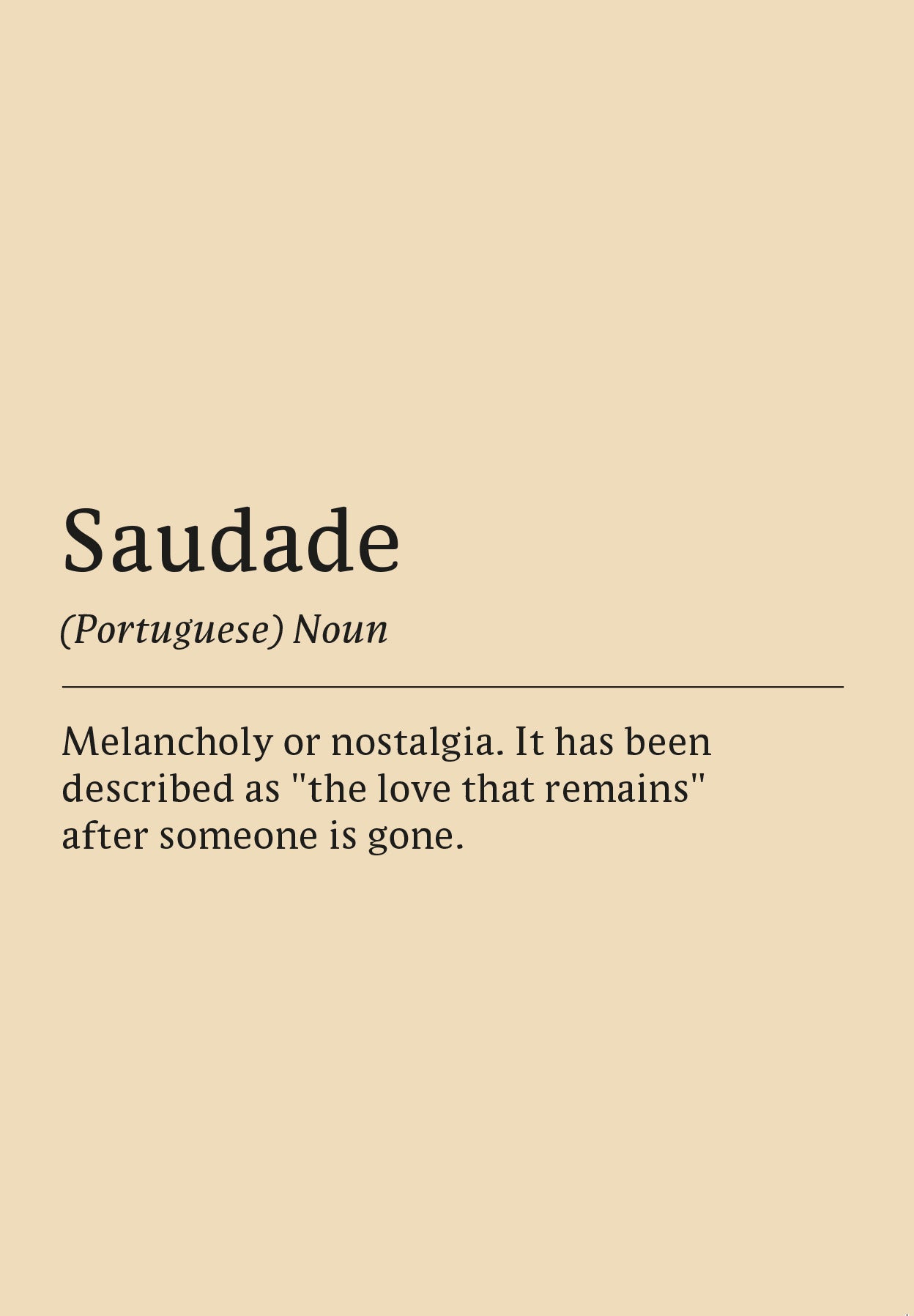SAUDADE
