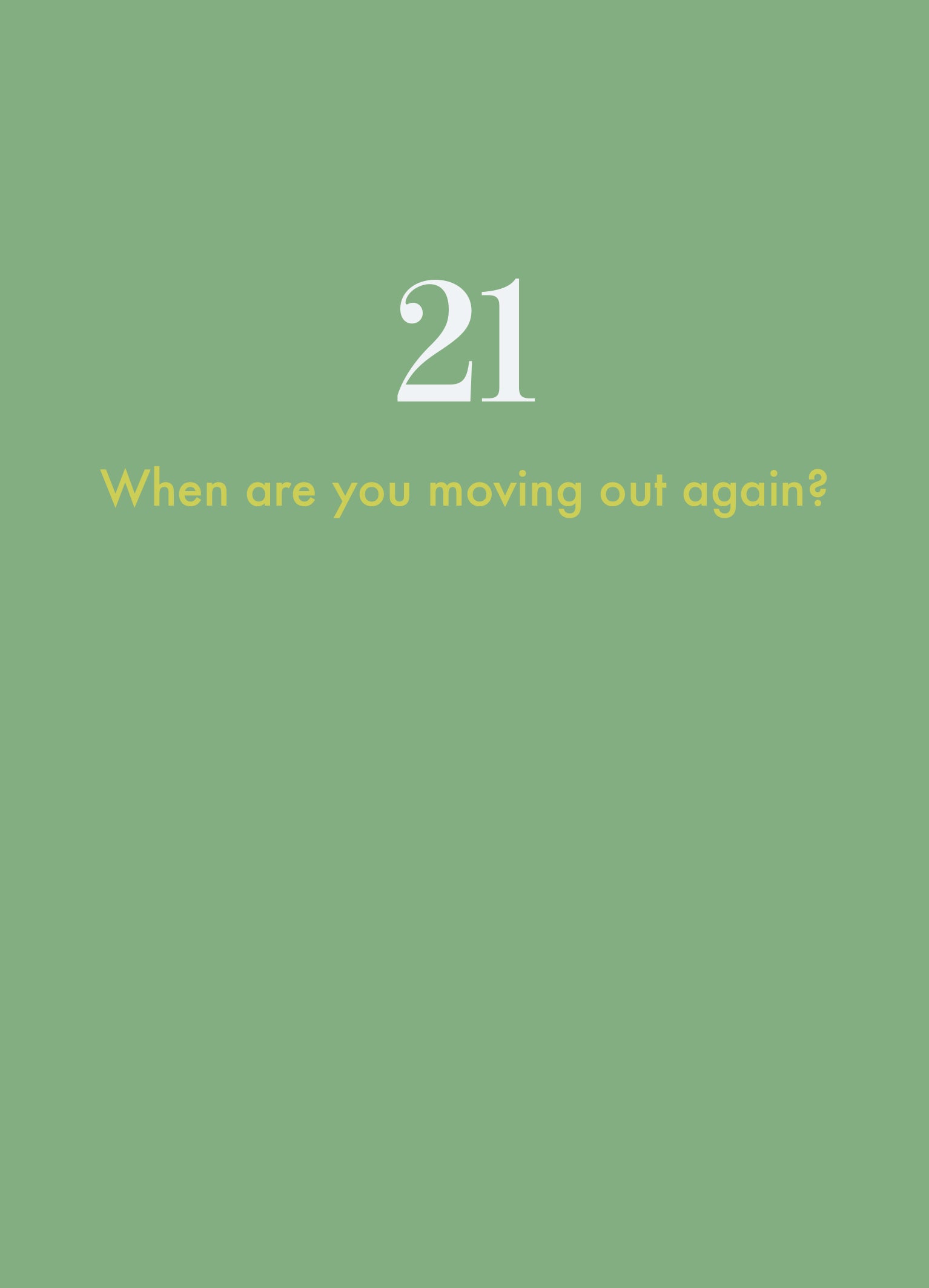 MOVING OUT