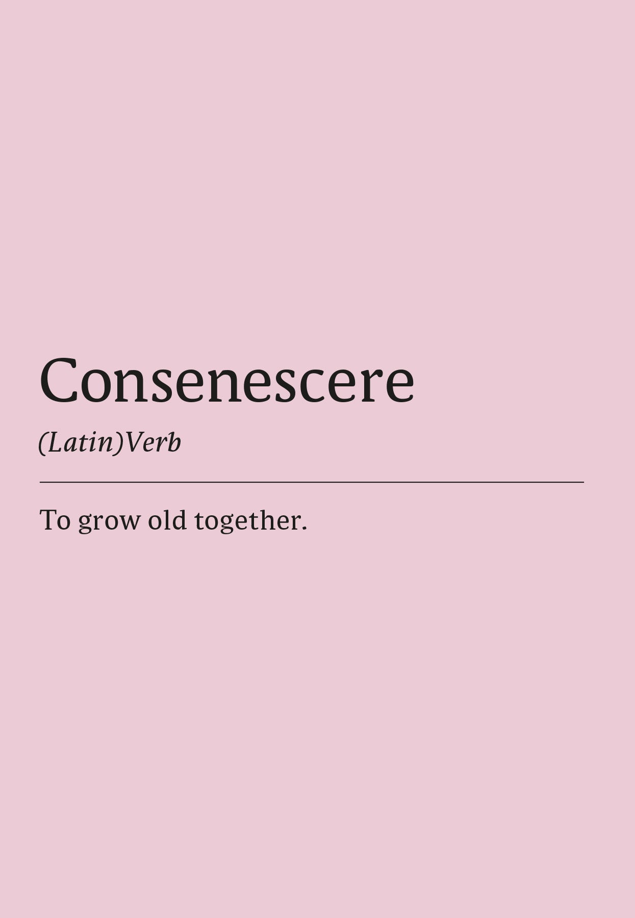 CONSENESCERE